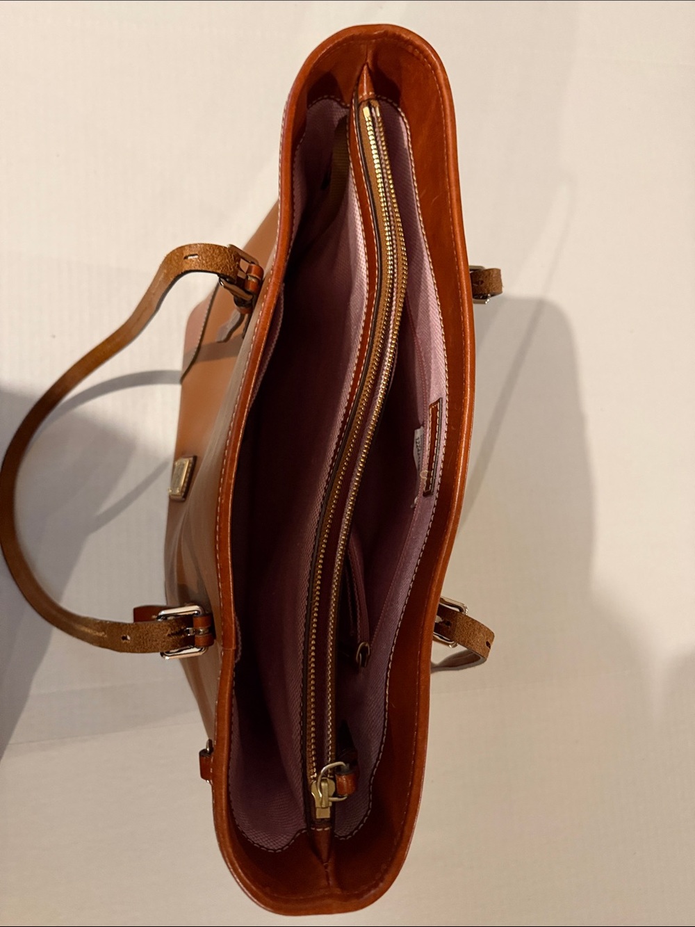 Dooney & Bourke Chestnut Brown Leather Tote - Picture 4 of 7